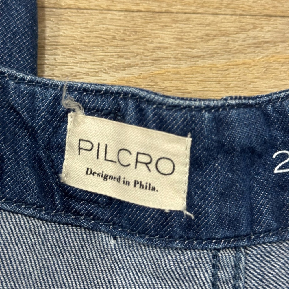 Pilcro Blue Wide-Leg Pants - Picture 5 of 7